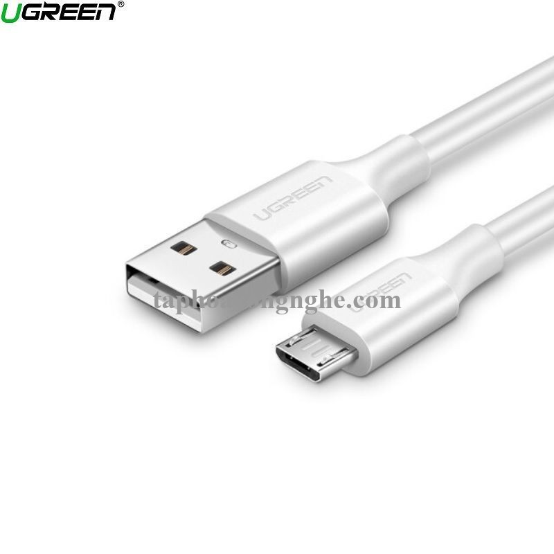 Ugreen 60223 3M micro usb 2.0 màu Trắng Cáp hỗ trợ sạc nhanh và truyền dữ liệu US289 30060223